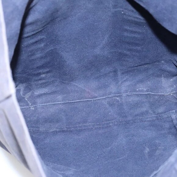 HERMES Fourre Tout cabas Tote Bag Canvas Navy Khaki Auth bs20268 - Picture 10 of 16